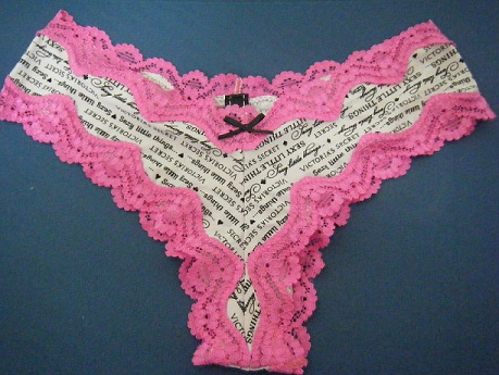 全新 victoria's secret 維多利亞的秘密 性感蕾絲無痕三角褲 文字 S size