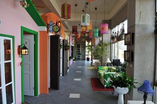 貝殼灣遊憩中心內部布置空間，未來會開放招商