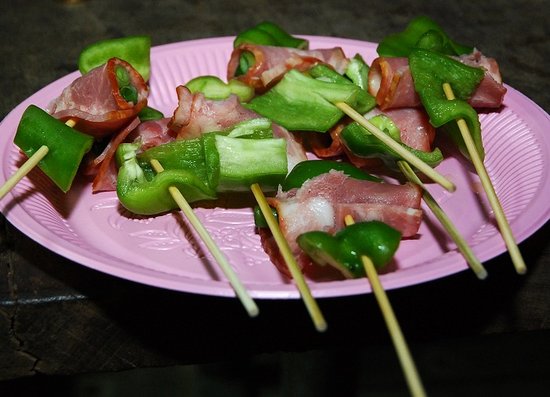 青椒培根串