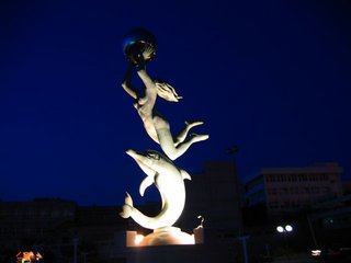 海豚公共藝術作品，這幾年澎湖多了許多這類行的街頭藝術作品