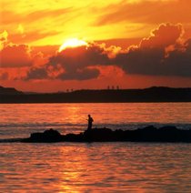 澎湖夕陽、拍攝者：李信男