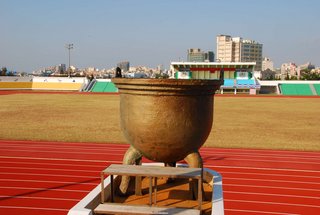 除了辦縣運外，這個場地最多人拿來做慢跑場地用