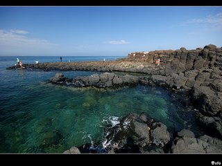 風櫃海岸著名的海蝕溝地形