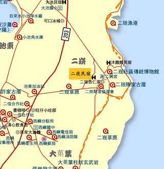 二崁民宿位置圖