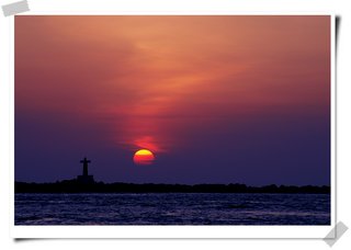 望安土地公港沙灘日落