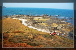 除了海蝕地形以外也可以看到皺褶地形