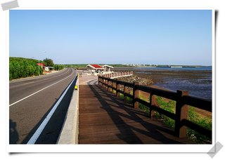 白沙濱海公路退潮時裸露的大片潮間帶