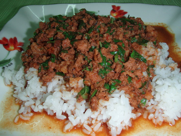 泰式拋肉飯近照