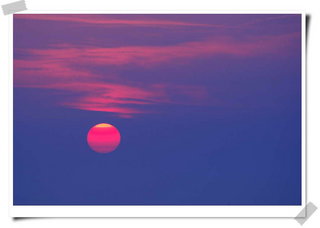 池西岩瀑的夕陽